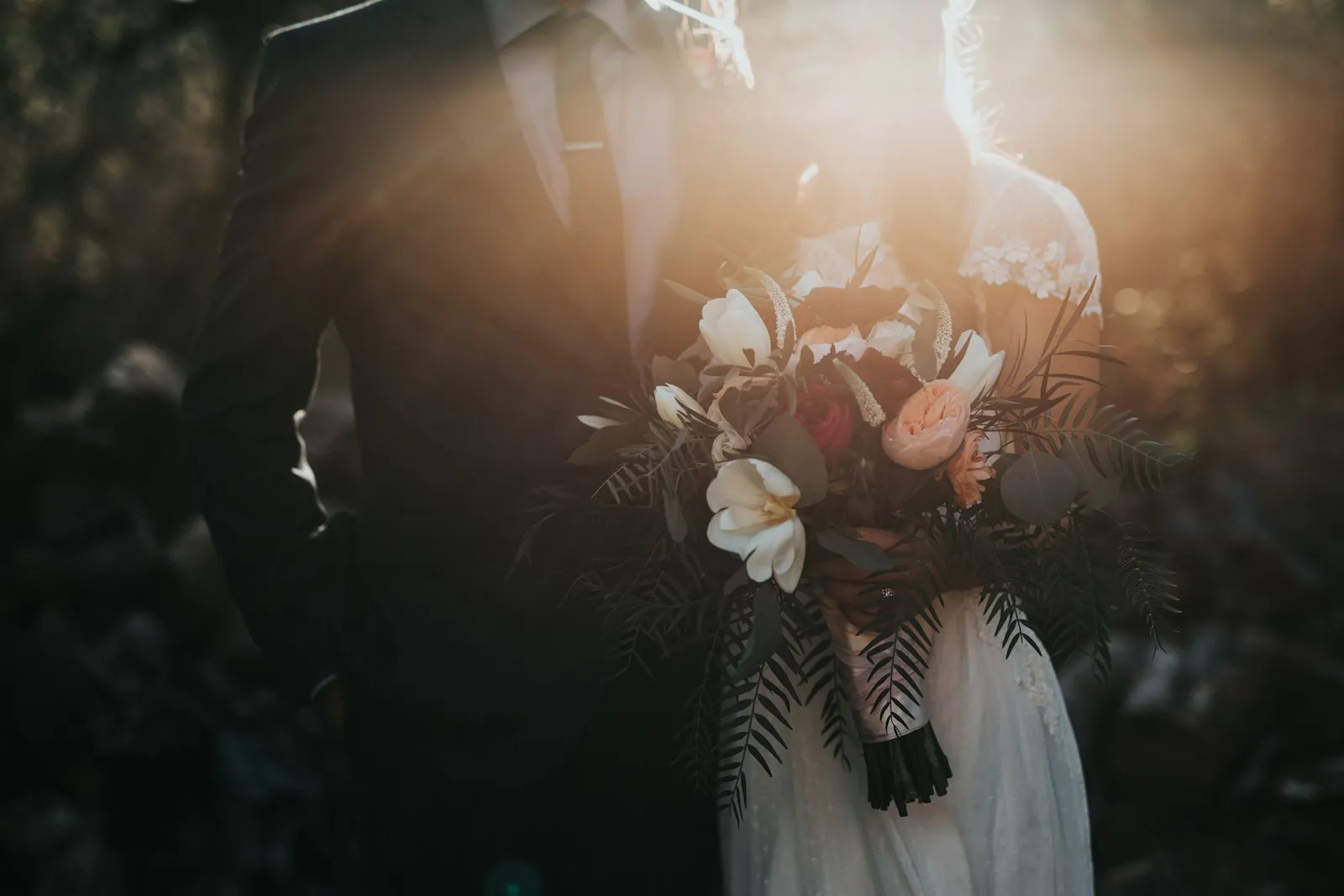 A wedding moment in the sample album